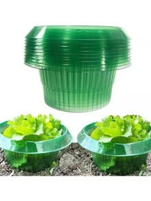 Snail Collar, Snail Protection Ring, Green Plastic Plant Protector, Snail Barrier, Snail Collar To Protect Plants, No Chemicals Needed, Suitable For Indoor And Outdoor Garden - A - View 1