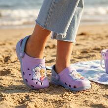 Disney Frozen Elsa And Anna Girls Shoes, EVA Clogs, Water Shoes - Kids Pool And Beach Sandals, Lavender And Slate Slip-On (Toddler Sizes 5-10, Little Kid Sizes 11-12) - LAVENDER - View 9