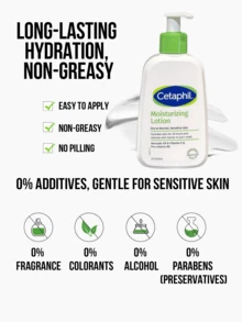 Cetaphil 丝塔芙保湿乳液（大瓶 236ml，小瓶 118ml）——无香型身体及面部乳液，48 小时长效保湿，适用于干性至中性及敏感性肌肤，蕴含牛油果油、维生素 E 和 B5，一周内修复肌肤屏障，低致敏性，不致粉刺，质地轻盈易吸收，经皮肤科医生推荐，适合男女日常护肤，旅行装，馈赠佳品，冬季干燥必备，纯素配方，清洁保湿护肤必备品 - 絲塔芙酪梨倍潤保濕潤膚乳 - 查看 9