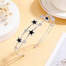 3pcs/2pcs/1pc Sweet Lady Double-Layer Star Headband, Minimalist Hair Hoop - Multicolor - View 16