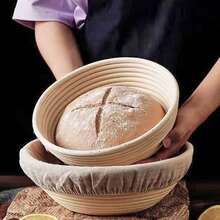 1 pezzo Cestino di lievitazione per pane rotondo in rattan da 13 cm con fodera, cestino per impasto di pane acido, utensile da cucina multifunzionale, cestino per modellare il pane fatto a mano, in materiale di rattan naturale, perfetto per la panificazione con lievito e pasta acida - Strumento essenziale per la panificazione artigianale per uso domestico e professionale, lievitazione del pane, produzione di pane fatto in casa, cestino per la lievitazione del pane, accessori per la panificazione, utensile per pane fatto a mano, adatto per tutti i 12 mesi - Bianco - Visualizzare 9
