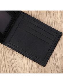 1 pieza Billetera clásica de hombre con pliegue doble, superficie estampada con logotipo de letra D, diseño de pliegue doble ligero, minimalista y elegante, equipada con múltiples ranuras para tarjetas y un gran compartimento para efectivo, que acomoda fácilmente tarjetas bancarias, identificación, efectivo y documentos, adecuada para ir al trabajo, viajes de negocios y otros escenarios diarios - Multicolor - Ver 3