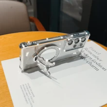 串珠手鍊+奢華閃亮漸層化妝鏡蝴蝶防震電鍍手機殼 防摔耐摔手機殼 相容 iPhone 17/16/15/14/13/12/11/XS MAX/XR/8/7/6, Galaxy S26/S25/S24/S23/A07/A17/A26/A37/A36/A57/A56/A73, Galaxy Note, Note, 9/12/13C/14C/15C/A3/A5, Honor MOTO RENO - 銀色 - 查看 7