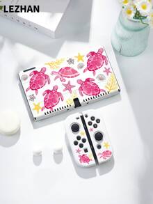 Dreamy Pink Sea Turtle Printed Protective Case, Compatible With New Switch 2 (2025), Switch NS/Switch OLED/Lite, Accessories For Switch 2 Game Console, Full Set Including Storage Bag, Card Slot Base, Switch Protective Cover, Romantic Gift For Switch Players, Gift For Kids/Family - Multicolor - View 7