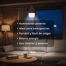 Foco Led De Emergencia Recargable 20w Bombilla Luz Blanca HYF098 decoración de cuarto juguetes accesorios para carro accesorios para moto luces led para cuarto cosas de 10 pesos luces led cosas para decorar tu cuarto accesorios para hombre juegos de mesa lamparas para techo jugetes lámpara lampara ventilador de techo luces decorativas luces luz led lamparas encendedor - Blanco - Ver 8