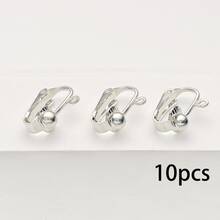 10/36pcs Clip-On Earring Converter, With Easy-Open Rings No Piercing Needed, For DIY Jewelry Making Kit, Gold/Silver Available, Suitable For Women & Girls, Great For School & Party, Ideal Gift For Jewelry Lovers - Earring Converter - View 7