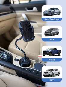 Flexible Hose Car Cup Holder Phone Mount – Universal Shockproof Design, 360° Rotating Core, Durable Plastic And Metal Structure, Fits Smartphones, GPS, And Tablets, Easy To Install In Any Vehicle, Universal Phone Mount - Phone Stand - View 6