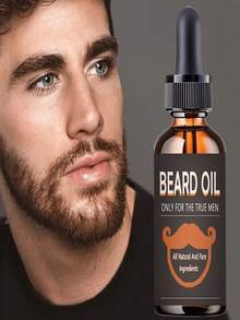 Vitamin E Beard And Mustache Moisturizing Essence Deeply Nourish Facial Hair Make It Thicker And Fuller Prevent Dryness Itching Strengthen Hair Follicles Reduce Breakage Light Non Greasy Quickly Absorb High Quality For Men - 規格 - 查看 2