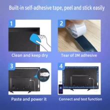 Bộ đèn LED dây RGB 3535 44 phím điều khiển từ xa hồng ngoại 4V USB, 8 chế độ chiếu sáng & 6 hiệu ứng tùy chỉnh DIY, đèn đổi màu linh hoạt tạo không khí cho phòng ngủ, phòng chơi game, phòng khách. - Bộ điều khiển từ xa hồng ngoại 44 phím cho dải đèn LED RGB 3535 (cấp nguồn qua USB) - Xem 3