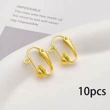 10/36pcs Clip-On Earring Converter, With Easy-Open Rings No Piercing Needed, For DIY Jewelry Making Kit, Gold/Silver Available, Suitable For Women & Girls, Great For School & Party, Ideal Gift For Jewelry Lovers - Earring Converter - View 9