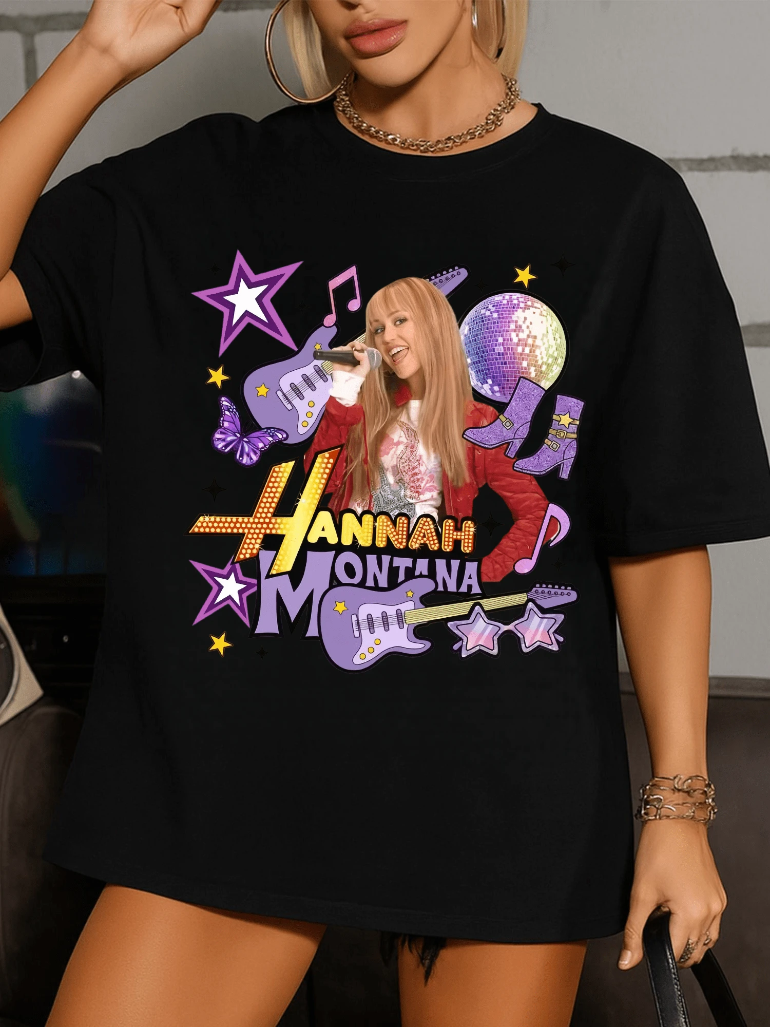 Channel Movie HannahS MontanaS 20 Years Anniversary Png,HannahS MontanaS Fan Family Matching File, 2026Musical File - Black - View 1