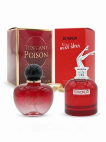 2PCSPerfume De Mujer TOXICANT POISON y SO RUMOR! EDP Mujer Set (90ml+100ml) Perfumes De Mujer Original - Dulce y Gourmand - Vainilla, Almendra y Frambuesa - Fiestas y Club - Sensual - Extra Fijación - Perfume Mujer - Cálido y picante - Ver 5