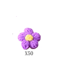 10/30/50朵人造针织花装饰，适合作为生日或周年纪念礼物送给老师、妈妈、朋友，也适合母亲节、情人节、婚礼回礼、节日派对、家居、书桌、卧室、浴室、办公室装饰。 - 彩色 - 查看 17