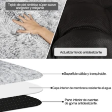 Colchoneta Rectangular Antideslizante para Perros y Gatos 75x50 cm - Gris Claro - Ver 4