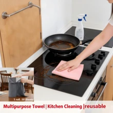 1 Roll (20pcs)- Tearable Microfiber Cloths And Towels, Highly Absorbent, Suitable For Both Wet And Dry Use, Comfortable To The Touch, Disposable, 20x20 Cm In Size, Ideal For Outdoor Parties, Kitchen Cleaning Cloths - 1 Roll Of 20 Sheets - View 10