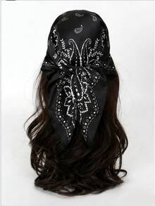 1pc Women's Paisley Print Scarf, Versatile Headscarf/Neck Wrap For Daily Use - Multicolor - View 1
