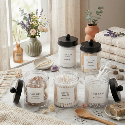 Bathroom Organizers And Storage, Bathroom Accessories,Bathroom Decor,Home Decor,Bathroom Storage And Organization,Qtip Holder For Room Decor Aesthetic