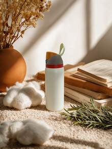 OwaIa Creamy White Large Capacity Stainless Steel Water Bottle,32oz/945ml,With A Straw,Exquisite Appearance,Keeps Drinks Hot Or Cold,Can Hold Iced Drinks And Water,Suitable For Leisure,Work,Sports,Indoors And Outdoors,Suitable For Students And Office Workers,As A Gift.Vacuum Flasks-Everyday Tumbler-Perfect Birthday Gift-Father Day Tumbler - Màu be - Xem 5