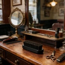 Beard Brush, Beard Comb & Beard Care Set, A Great Gift For Men During Holidays - Black - View 4