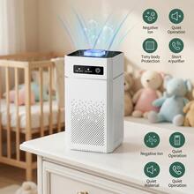 UV Air Purifier, 360° Circulation With Activated Carbon Filter, USB Quiet Air Cleaner For Home Office - Air Purifier + Filter - White - View 5