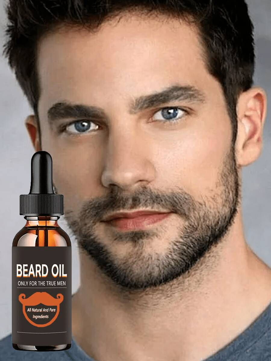 Vitamin E Beard And Mustache Moisturizing Essence Deeply Nourish Facial Hair Make It Thicker And Fuller Prevent Dryness Itching Strengthen Hair Follicles Reduce Breakage Light Non Greasy Quickly Absorb High Quality For Men - 規格 - 查看 1