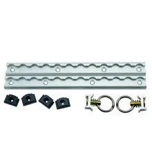 1ft Silver Aluminum Alloy L-Shaped Heavy Duty Cargo Anchor Track, With End Caps And Single Screw Fittings, Suitable For Trucks, Trailers, RVs, Campers, Logistics Transportation - Silver Pull Ring - View 3