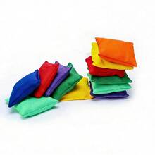 5个/9个/13个沙袋，1.97-2.76-3.94英寸豆袋，投掷游戏，方形豆袋，投掷袋，沙滩投掷袋，草坪游戏，户外游戏和活动 - 彩色 - 查看 11