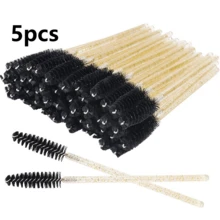 100支一次性睫毛膏刷，水晶眉刷（适用于睫毛嫁接），带收纳盒的睫毛刷 - 黄色+黑色 - 彩色 - 查看 8