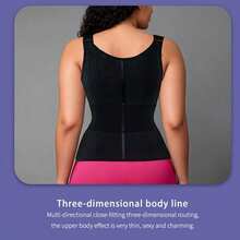 Corset-Style Abdominal-Reducing And Waist-Shrinking Vest With Zipper For Postpartum Recovery, Exercise And Shaping, Tight-Fitting Outerwear That Makes The Waist Look Slimmer.Corset-Style Abdominal-Reducing And Waist-Shrinking Vest With Zipper For Postpartum Recovery, Exercise And Shaping, Tight-Fitting Outerwear That Makes The Waist Look Slimmer. - 黑色 - 查看 4