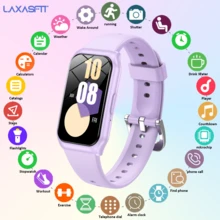 Laxasfit 1.45英寸智能手表，男女通用 - 无线通话、抬腕唤醒、自定义表盘、音乐控制、闹钟、久坐提醒、遥控拍照、多种运动模式智能健身追踪器 - 轻巧舒适，适合户外运动，完美礼物 - 查看 12