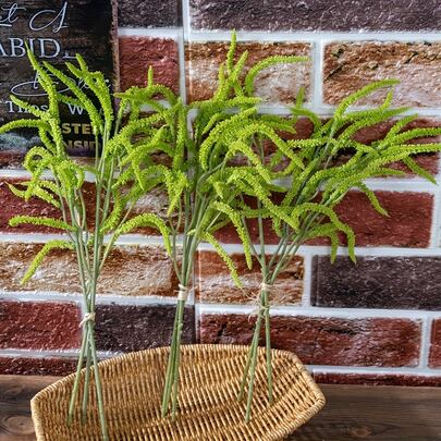 3/9Pcs Artificial Tassel Flower Amaranthus, Green Hanging String Of Pearls Plant For Wedding Arch Backdrop Aisle & Ceiling Garland, Boho Rustic Modern Wedding Decor, Cafe Restaurant Wall Hanging Art Installation, Living Room Bedroom Macrame Plant Hanger, Spring Summer Fall Party Photo Booth Prop, DIY Floral Arrangement Wreath & Rustic Vase Centerpiece