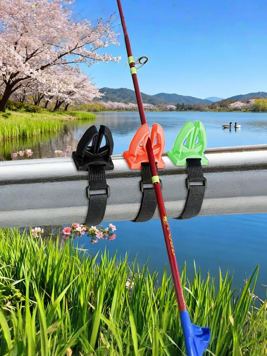 Soporte fijo multifuncional para caña de pescar, estante universal para almacenamiento de cañas de pescar, adecuado para pesca con señuelo, pesca en la , estante de escritorio para cañas, accesorios de pesca - Multicolor - Ver 1