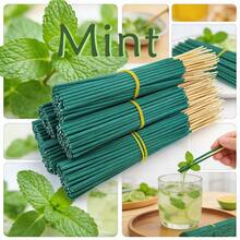 Handmade Mint Herbal Incense Sticks, Made With Natural Adhesive Powder And Herbal Base, Pure Woody Floral Fragrance, Sweet Aftertaste, Non-Irritating - Peppermint Herbal Incense - View 2