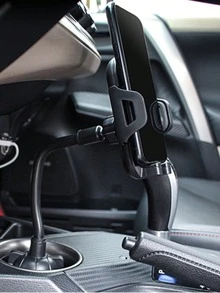 Flexible Hose Car Cup Holder Phone Mount – Universal Shockproof Design, 360° Rotating Core, Durable Plastic And Metal Structure, Fits Smartphones, GPS, And Tablets, Easy To Install In Any Vehicle, Universal Phone Mount - Phone Stand - View 3