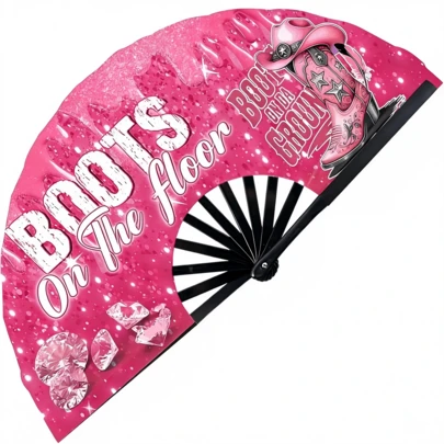 13-Inch Large Folding Fan With 12 Constellations & Bohemian Golden Design - Astrological Signs Designs For Festival Outfits, Cosmic Events - Perfect Accessory For Astrology. Portable Manual Party Fan For Women,  Celestial Accessory For Nightclubs, EDM Festivals, Glam Celebrations, Nightclub Essentials, Elegant Pattern, Premium Finish