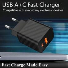 40W 雙孔 PD 快充 Type-C 充電器，相容 iPhone 17/16/15/14/13/12/11/Pro Max、XS/XR/X、Pro 及 Android 手機 - 查看 7