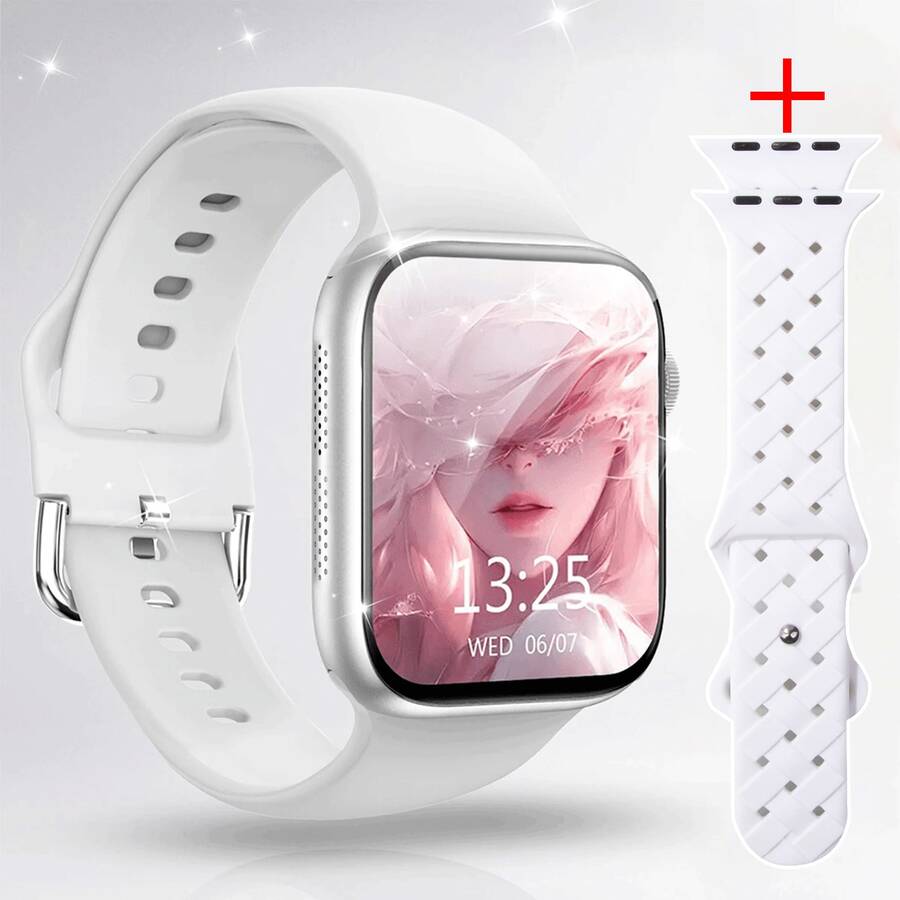 2.01英寸高清触摸屏智能手表 - 无线通话、拍照、音乐控制 | 兼容安卓/iOS系统，男女通用，可自定义表盘，带闹钟和来电/信息提醒 - 彩色 - 查看 1