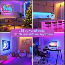 Bộ đèn LED dây RGB 3535 44 phím điều khiển từ xa hồng ngoại 4V USB, 8 chế độ chiếu sáng & 6 hiệu ứng tùy chỉnh DIY, đèn đổi màu linh hoạt tạo không khí cho phòng ngủ, phòng chơi game, phòng khách. - Bộ điều khiển từ xa hồng ngoại 44 phím cho dải đèn LED RGB 3535 (cấp nguồn qua USB) - Xem 4