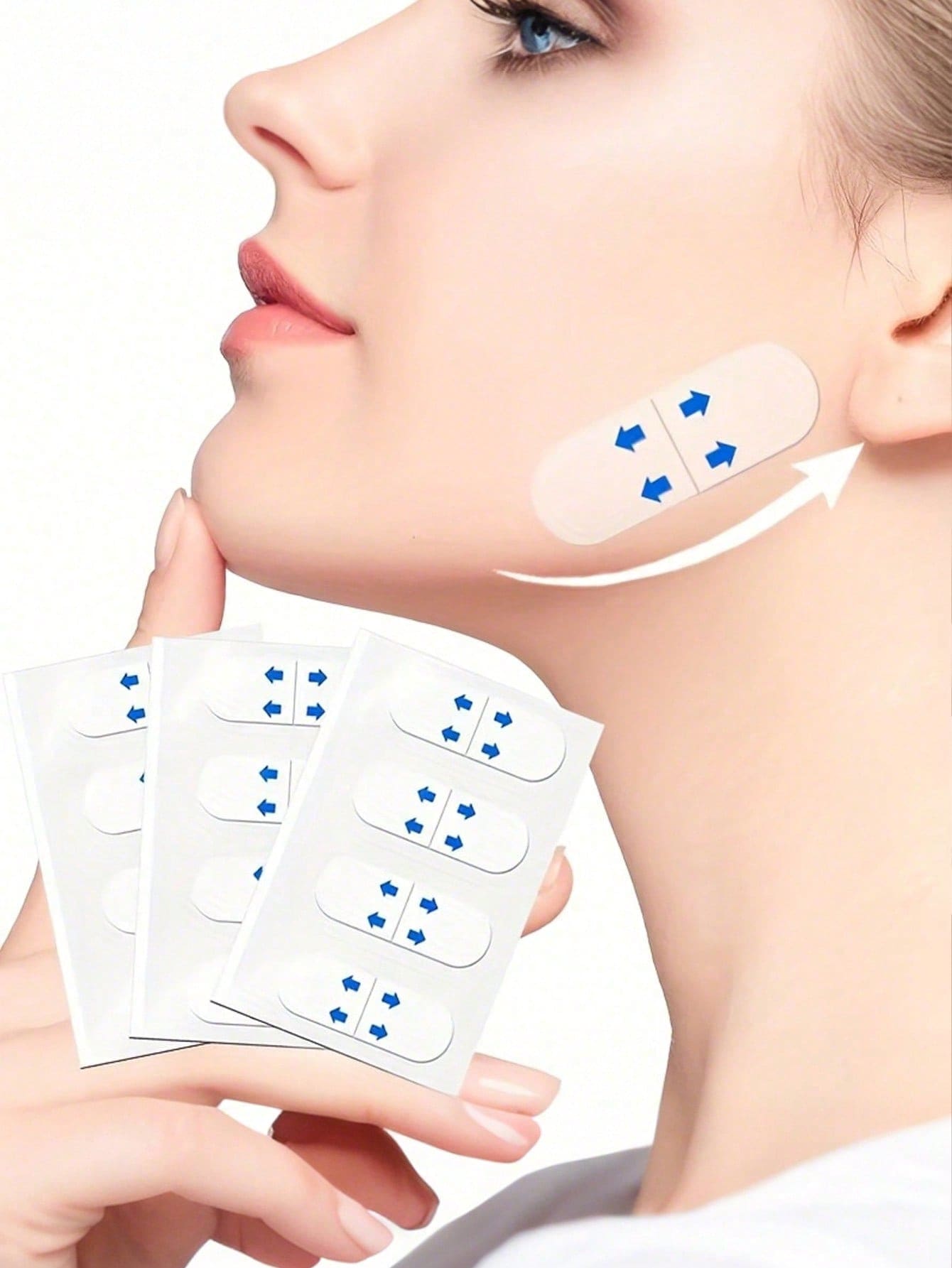 Invisible Anti-Wrinkle Beauty Patches, Lift And Tighten Facial Skin, Suitable For All Skin Types, Applicable For Double Chin And Facial Care, Unisex Lightweight Beauty Tool - Multicolor - View 1