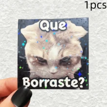 你擦掉了什么？困惑猫咪贴纸，趣味表情装饰贴纸 - 防水乙烯基贴纸，耐用哑光表面，自粘式，适用于汽车、窗户、笔记本电脑、卡车、瓶子 - 多用途耐用设计，汽车贴花 - 乙烯基 - 查看 12