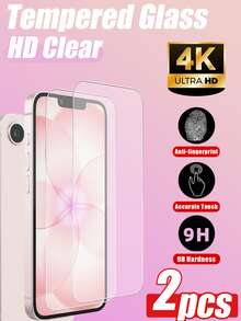 2pcs Full Coverage Tempered Glass Screen Protector, Anti-Fingerprint, Anti-Scratch, Anti-Drop, Waterproof, Dustproof. Compatible With IPhone 17/17 Air/17 Pro Max/17 Pro/16/16 Plus/16 Pro/16 Pro Max/15/15 Plus/15 Pro/15 Pro Max/14/14 Plus/14 Pro/14 Pro Max/13/13 Pro/13 Pro Max/12/12 Pro/12 Pro Max/11/11 Pro Max/XS Max/XR/SE 2022 And Other Models. - Clear - View 8