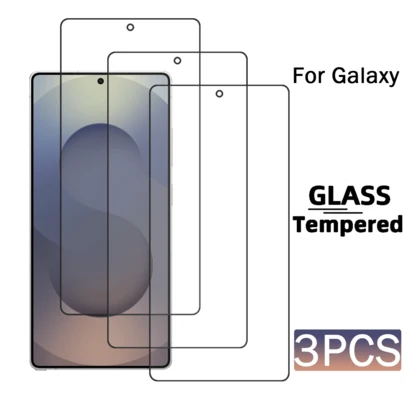 3pcs High Definition Full Coverage Anti-Dust Anti-Scratch Easy-To-Clean Tempered Glass Screen Protector Film Compatible With Samsung