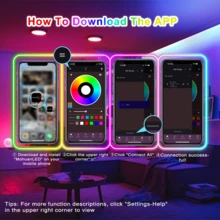 1 Set Of 3ft-00ft USB Led Strip Lights For Bedroom, With Music Sync Remote And APP Control, Can Adjust Color And Brightness, Very Easy To Install, Led Lights For Room, Home, Kitchen, Living Room, Holiday Party Atmosphere Decor - Multi-color light - View 7