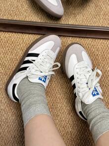 Adidas Originals SAMBA OG Classic Retro T-Toe Shoes, Soft Upper, Comfortable Fit, Low-Top, German Training Shoes, Unisex, Available In Black, White, And Grey, Streetwear - Multicolor - View 8
