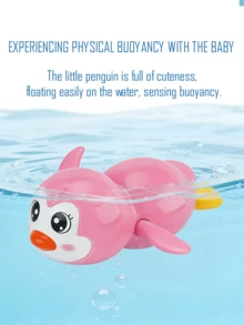 Bath Toy Cute Swimming Penguin Bath Toys For Toddlers Floating Wind Up Toys For Boy Girl New Born Baby Bathtub Toddler Toy Gift,Bath Toys,Toddler Toys,Beach Toys,Baby Bath Toys,Pool Toys,Baby Beach Essentials,Toys - Multicolor - View 9