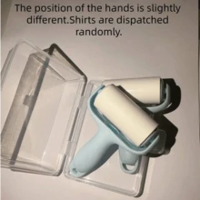 迷你粘毛滚筒，撕拉式，家用替换清洁小型便携式滚筒刷，高粘度衣物纸卷，去除粘在衣服上的动物毛发 - A - 查看 9