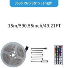 Bộ đèn LED dây RGB 3535 44 phím điều khiển từ xa hồng ngoại 4V USB, 8 chế độ chiếu sáng & 6 hiệu ứng tùy chỉnh DIY, đèn đổi màu linh hoạt tạo không khí cho phòng ngủ, phòng chơi game, phòng khách. - Bộ điều khiển từ xa hồng ngoại 44 phím cho dải đèn LED RGB 3535 (cấp nguồn qua USB) - Xem 13