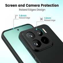 Compatible With Xiaomi, Black Matte Shell, Ultra-Thin, Slim Fit, Scratch-Resistant, Anti-Fall, Camera Lens Protection, Soft TPU Frame, Durable, Anti-Slip, Anti-Yellowing, Full Body Protection Back Cover - Black - View 2