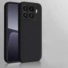Compatible With Xiaomi, Black Matte Shell, Ultra-Thin, Slim Fit, Scratch-Resistant, Anti-Fall, Camera Lens Protection, Soft TPU Frame, Durable, Anti-Slip, Anti-Yellowing, Full Body Protection Back Cover - Black - View 4