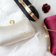 Túi cầm tay nhung có dây đeo vai tháo rời, túi đeo vai tùy chỉnh, quà tặng Giáng sinh và ngày lễ, túi cầm tay dự tiệc có dây xích mạ vàng tháo rời, túi cưới, ví tùy chỉnh, ví, túi cầm tay tùy chỉnh, túi cầm tay cho phù dâu, túi cầm tay cưới, túi cầm tay cô dâu, túi cầm tay dự tiệc, quà tặng tùy chỉnh, túi cầm tay dự tiệc, quà Giáng sinh, quà ngày lễ, quà tốt nghiệp, quà Ngày Valentine - Nhiều màu - Xem 8